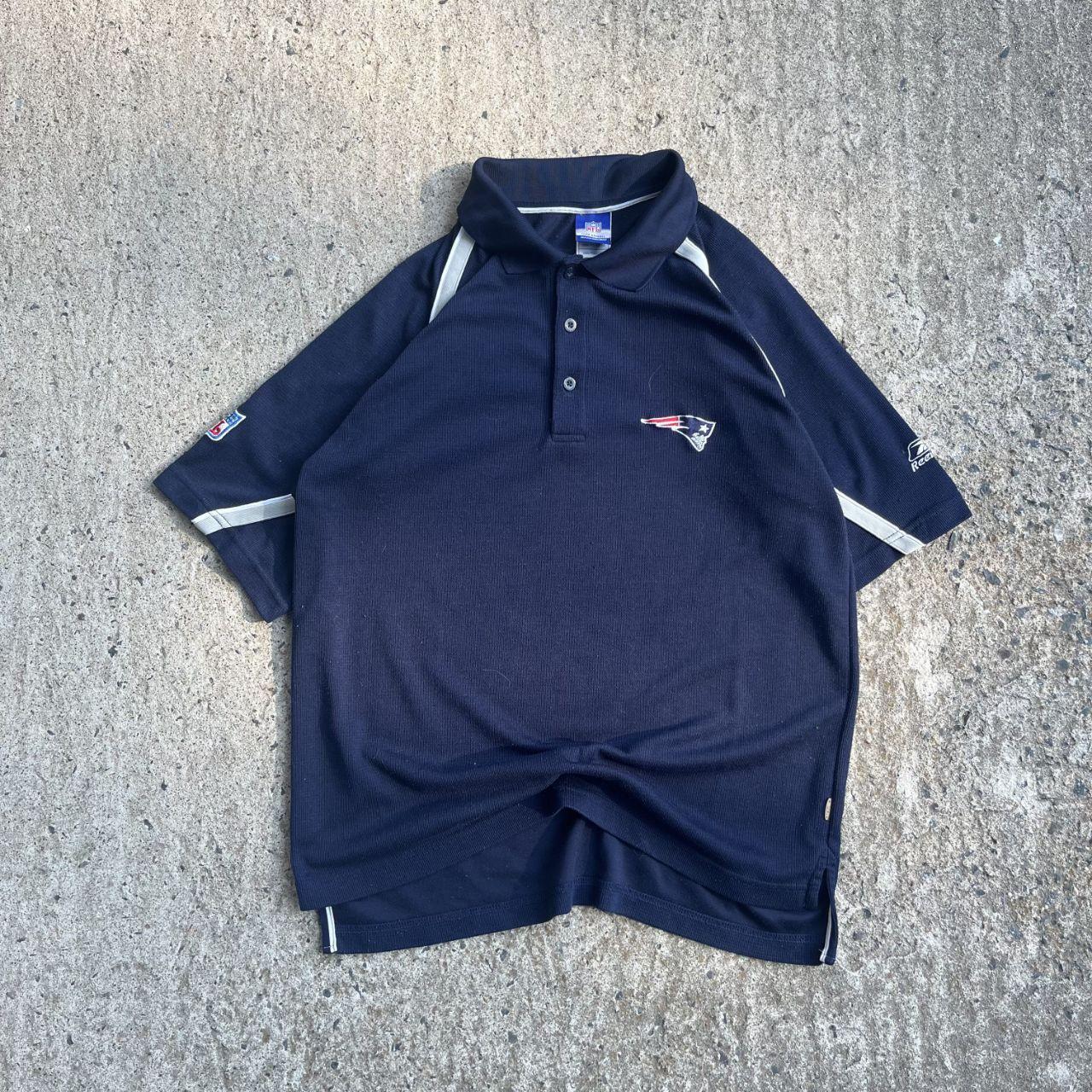 Vintage Y2K Reebok New England Patriots Polo Shirt (L)