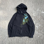 Vintage Y2K Grunge Split Skatewear Hoodie (XL)