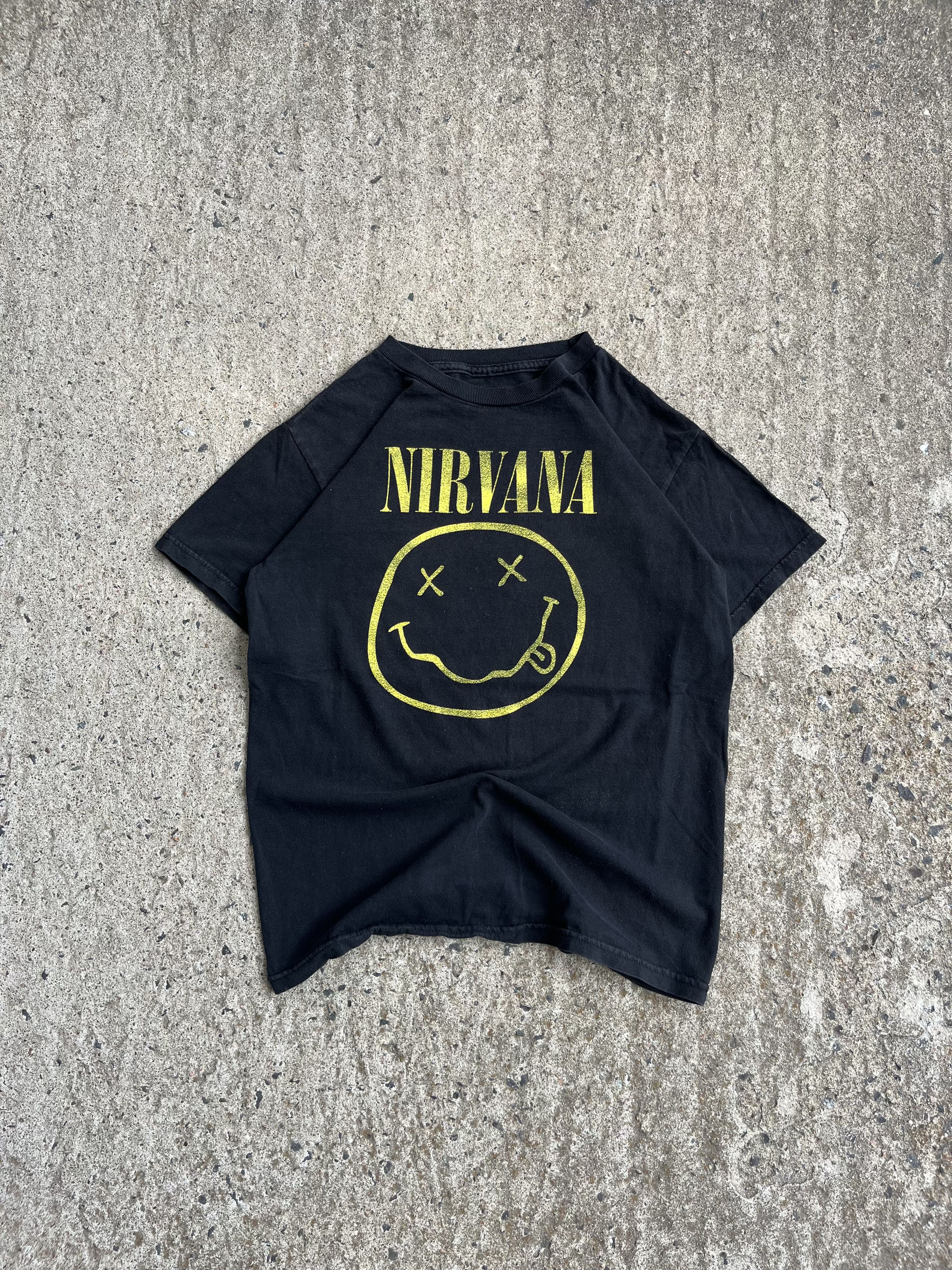Vintage Y2K Black Nirvana Band T-Shirt (S)