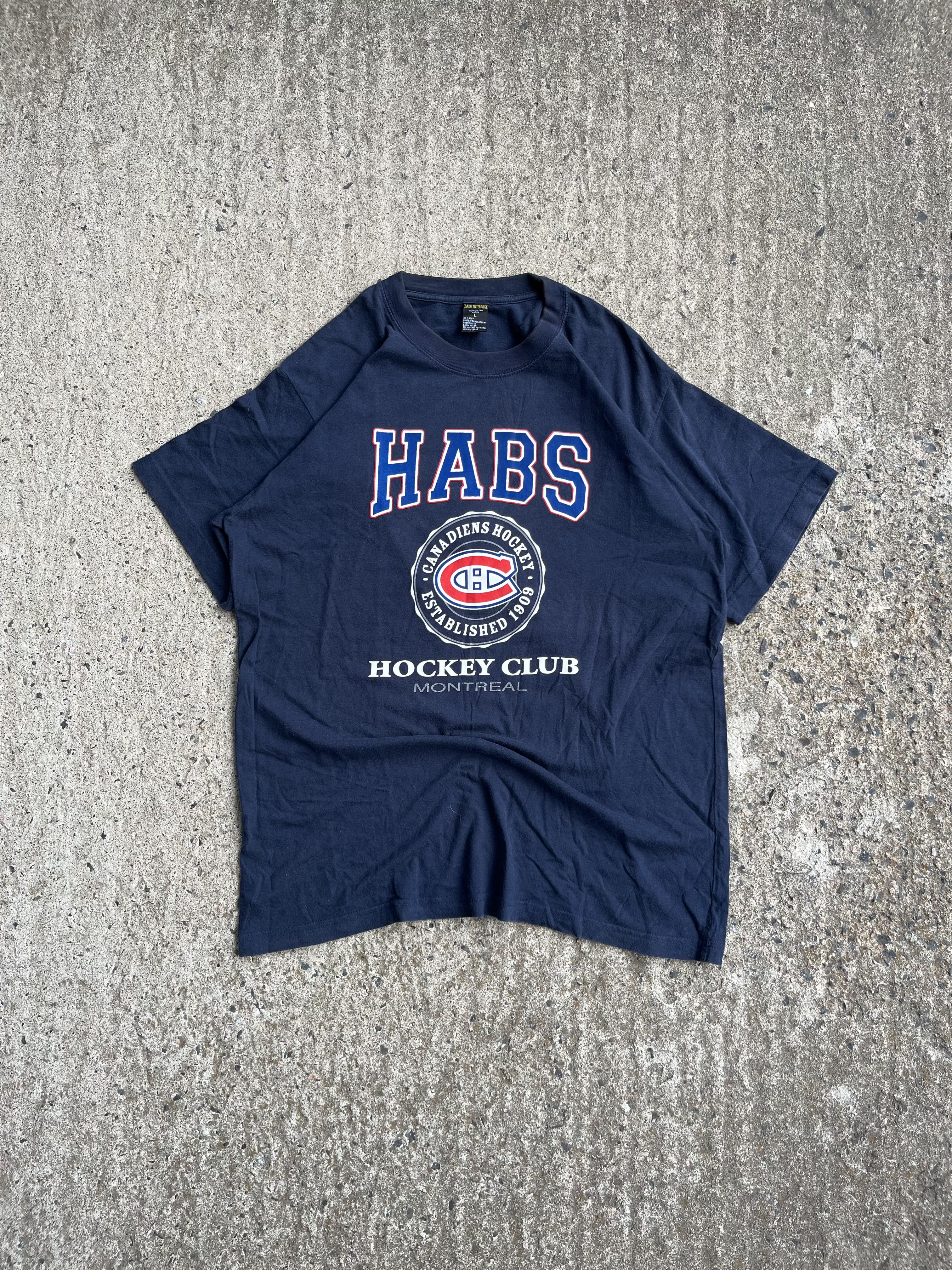 Vintage Y2K Navy Montreal Canadiens T-Shirt (L)