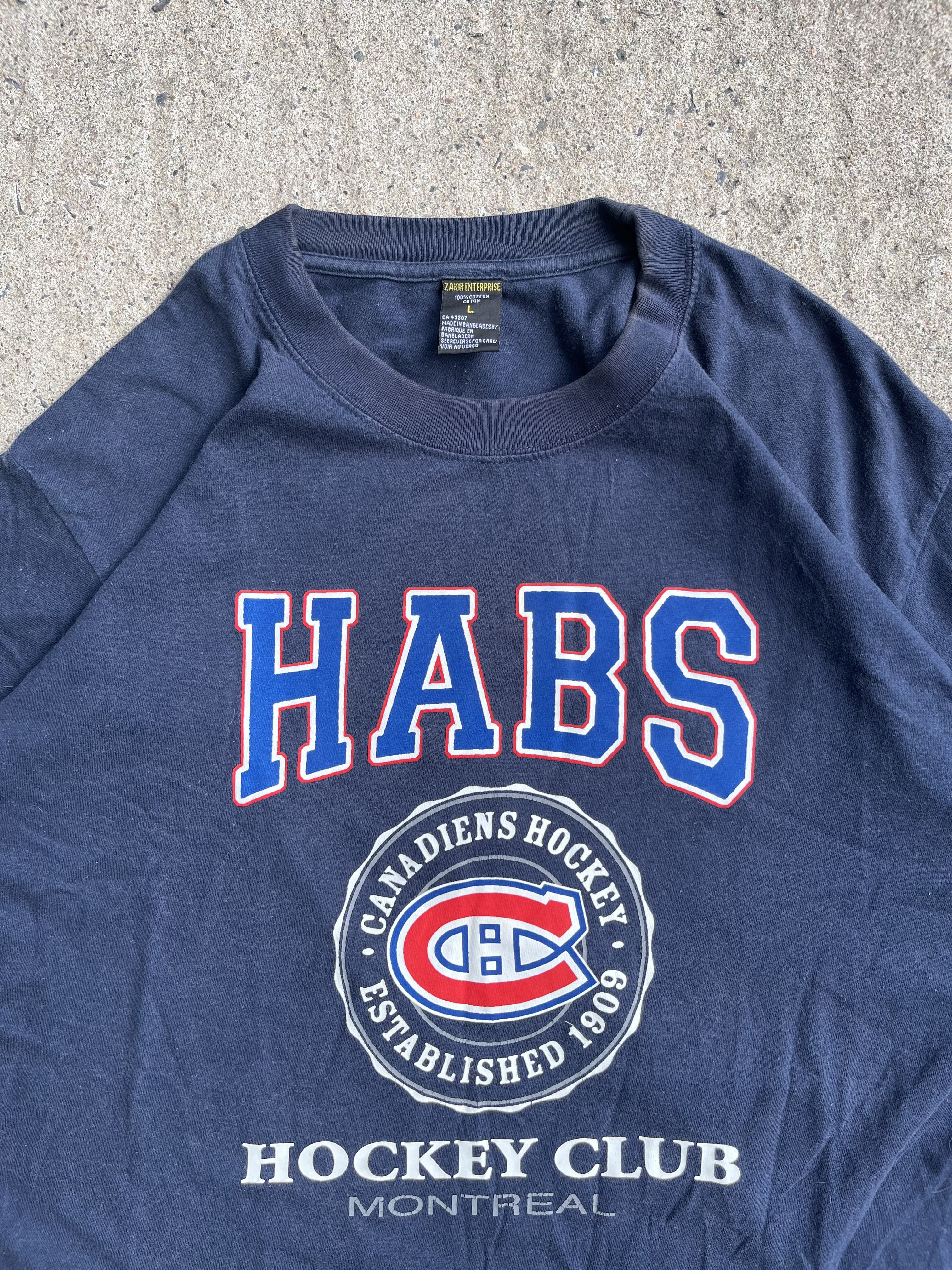 Vintage Y2K Navy Montreal Canadiens T-Shirt (L)