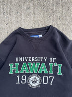 Vintage 90s Black Hawai'i Univeristy Crewneck (XL)