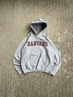 Vintage Y2K Grey Harvard University Hoodie (M)