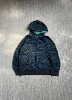 Vintage Y2K Fox All Over Print Hoodie (L)