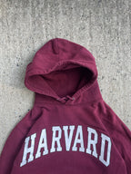 Vintage Y2K Burgundy Harvard University Hoodie (M)