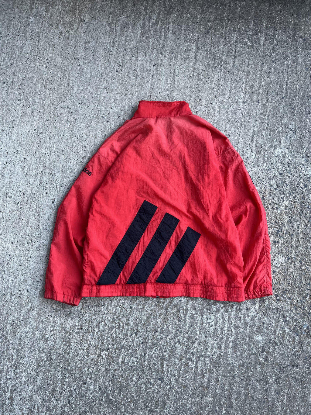Vintage 90s Red & Black Adidas Windbreaker (M)