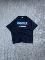 Vintage Y2K Black Mobil 1 NASCAR T-Shirt (XL)