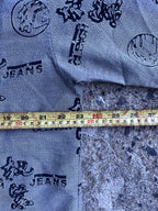 Vintage Y2K Clench Jeans All-Over Print Button-Up (M)