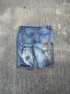 Vintage Y2K Baggy Eagle Graphic Jorts (W38)