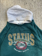 Vintage Y2K Status Competition Green Hoodie (M)