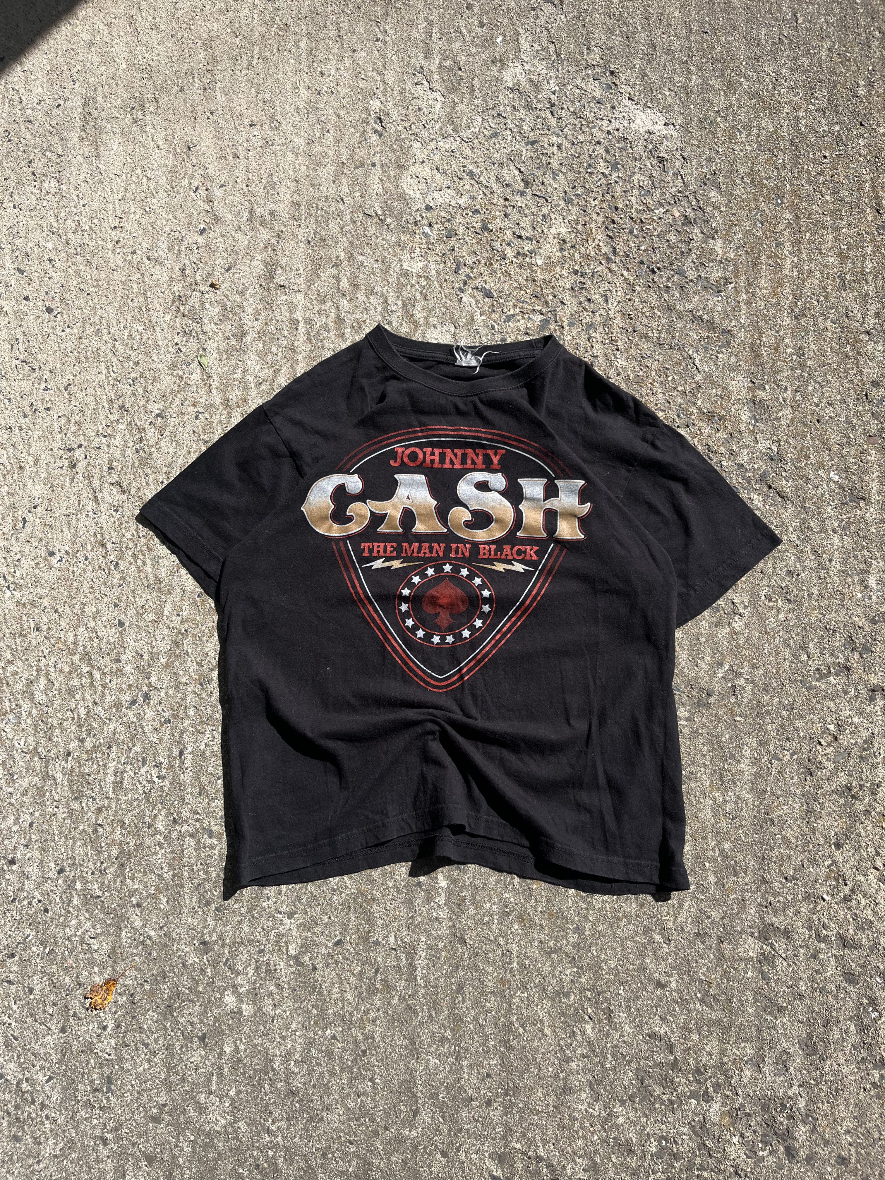 Vintage Y2K Black Johnny Cash T-Shirt (XL)