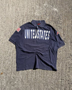Vintage 90s Black Navy Kappa ''USA'' Polo Shirt (XL)