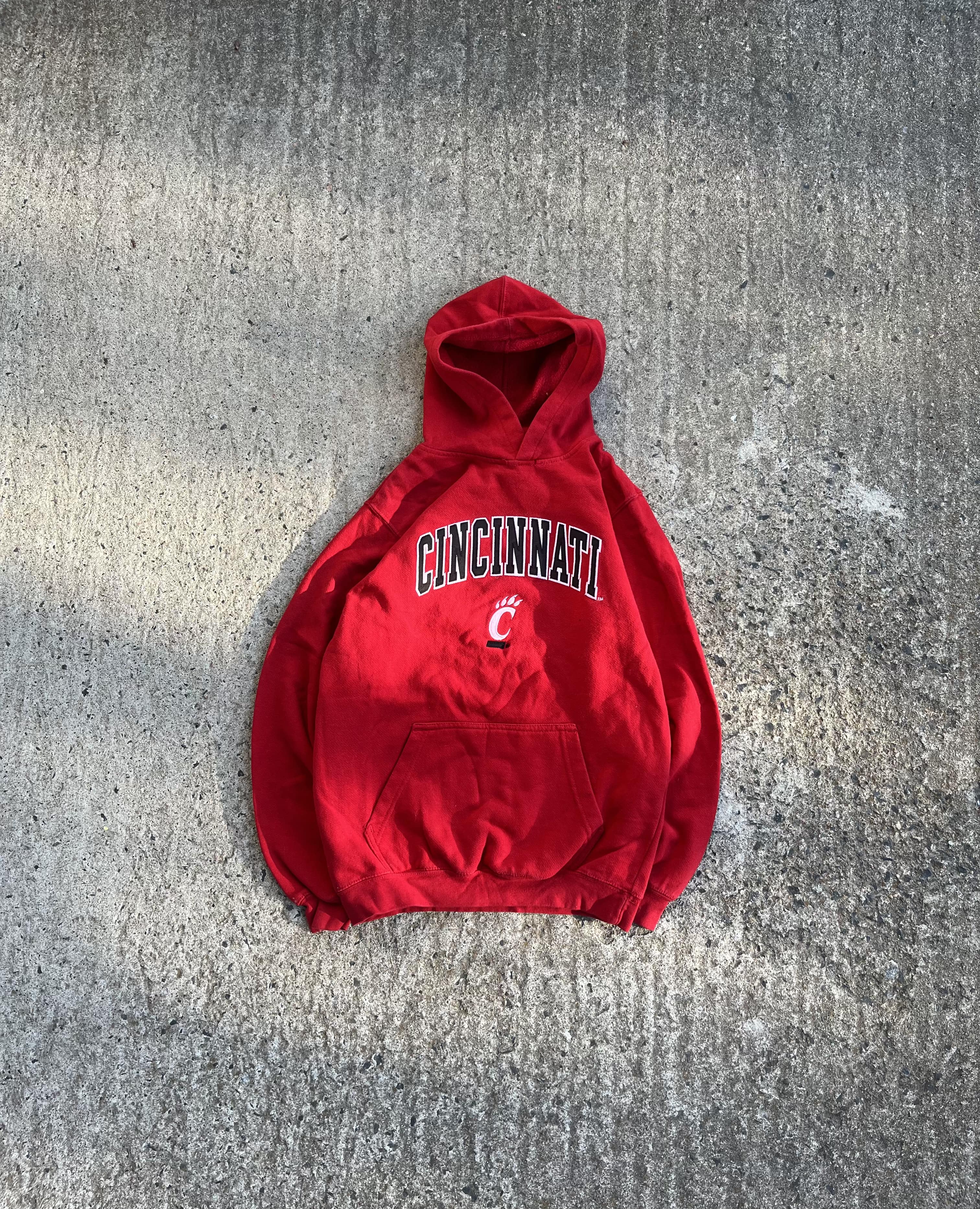 Vintage Y2K Red Cincinnati Bearcats College Hoodie (S)
