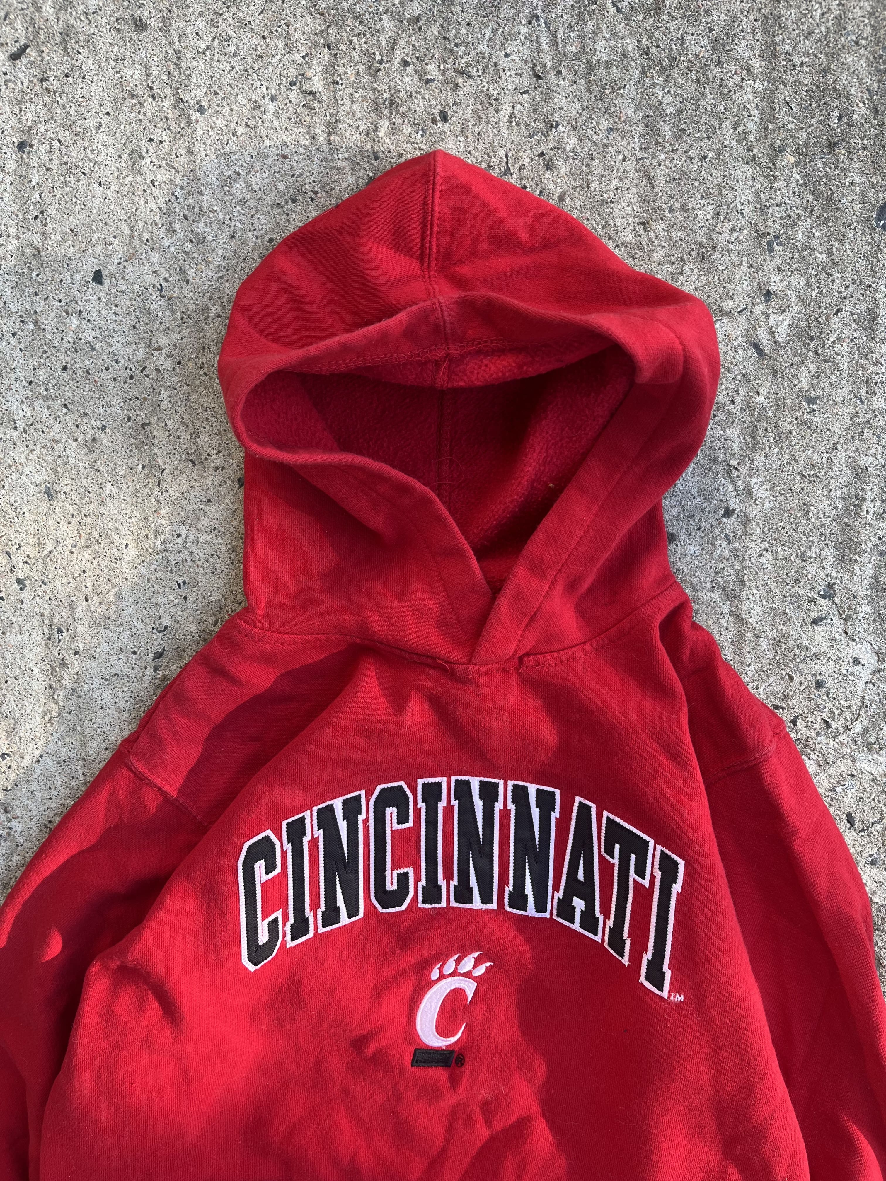 Vintage Y2K Red Cincinnati Bearcats College Hoodie (S)