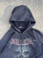 Vintage Y2K Grunge Split Skatewear Hoodie (L)