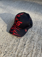 Vintage Y2K Snap-On Flame Snapback Hat