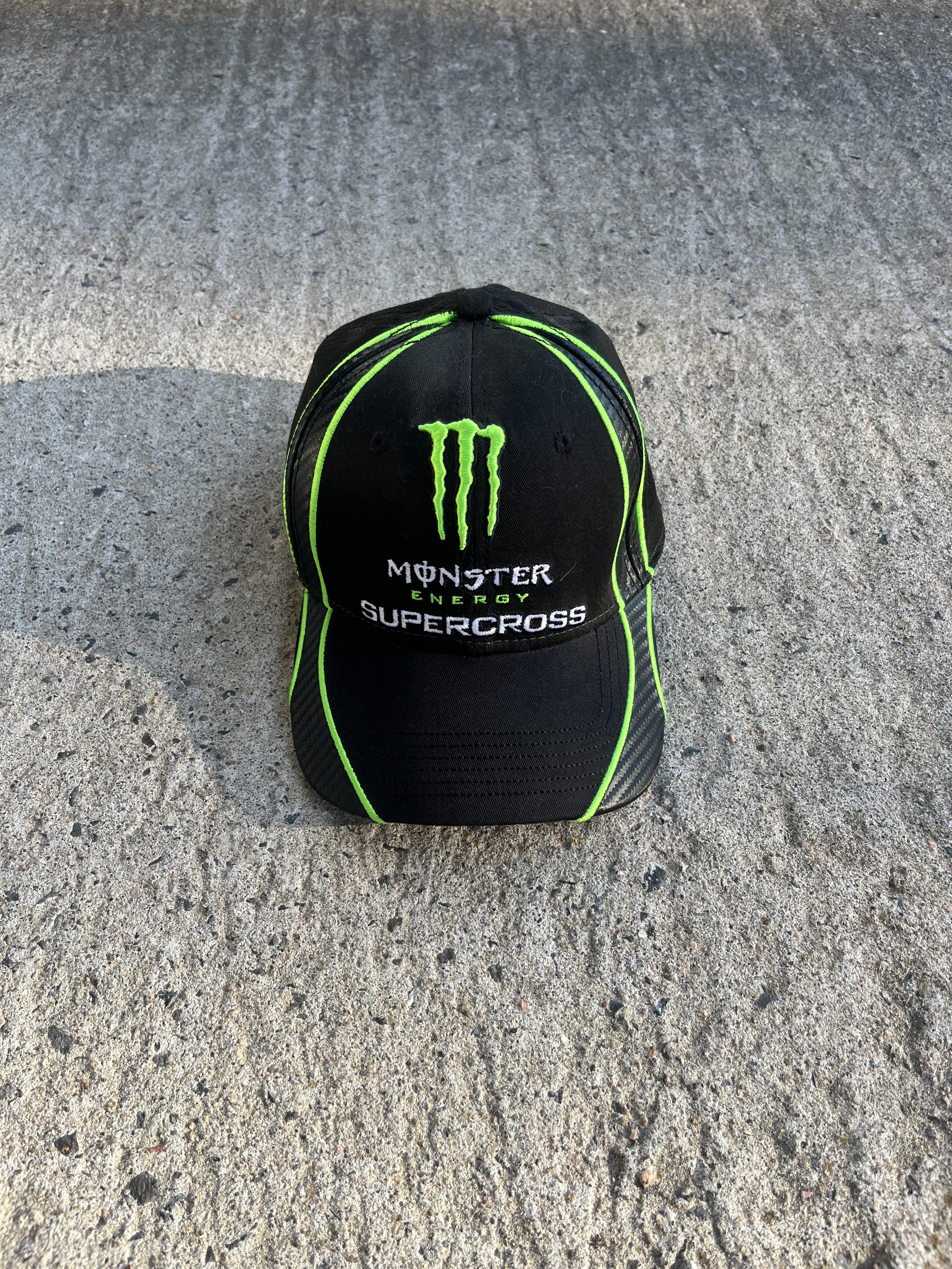 Vintage Black & Green Monster Supercross Hat