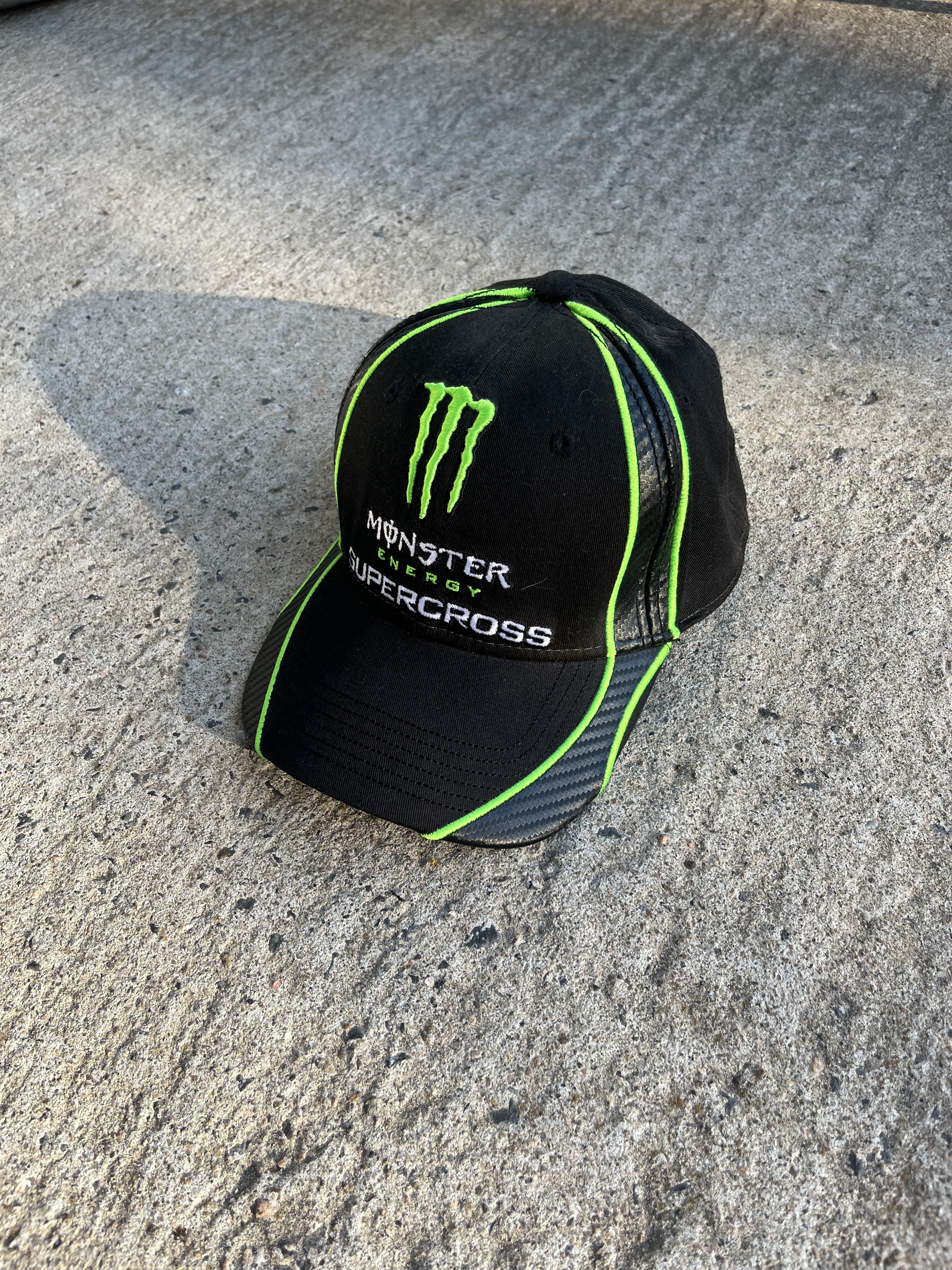 Vintage Black & Green Monster Supercross Hat