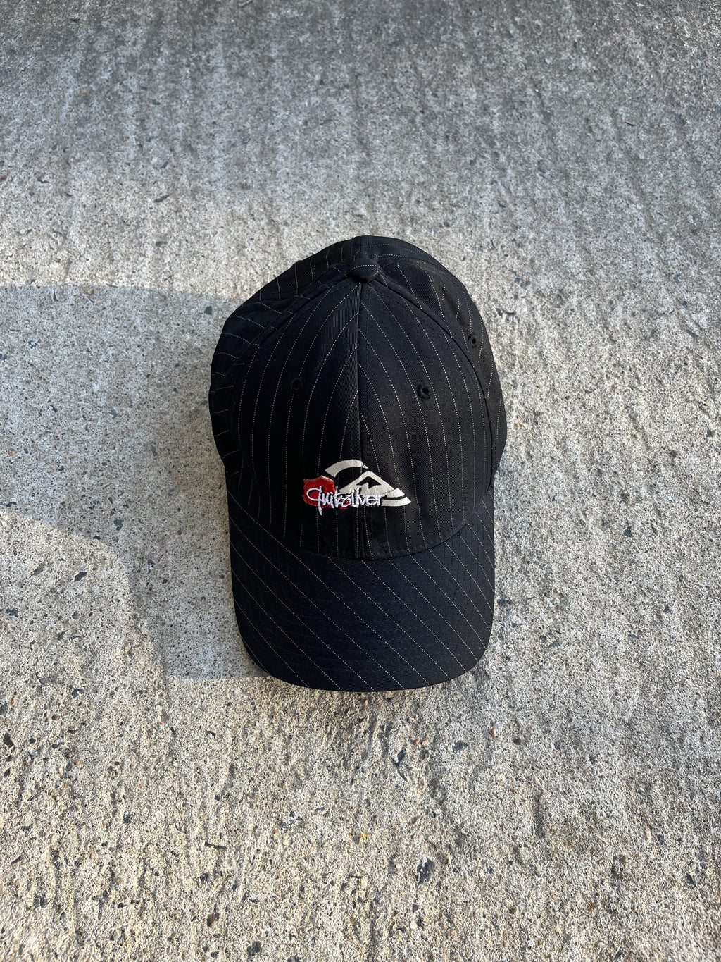 Vintage Y2K Black Striped Quiksilver Hat