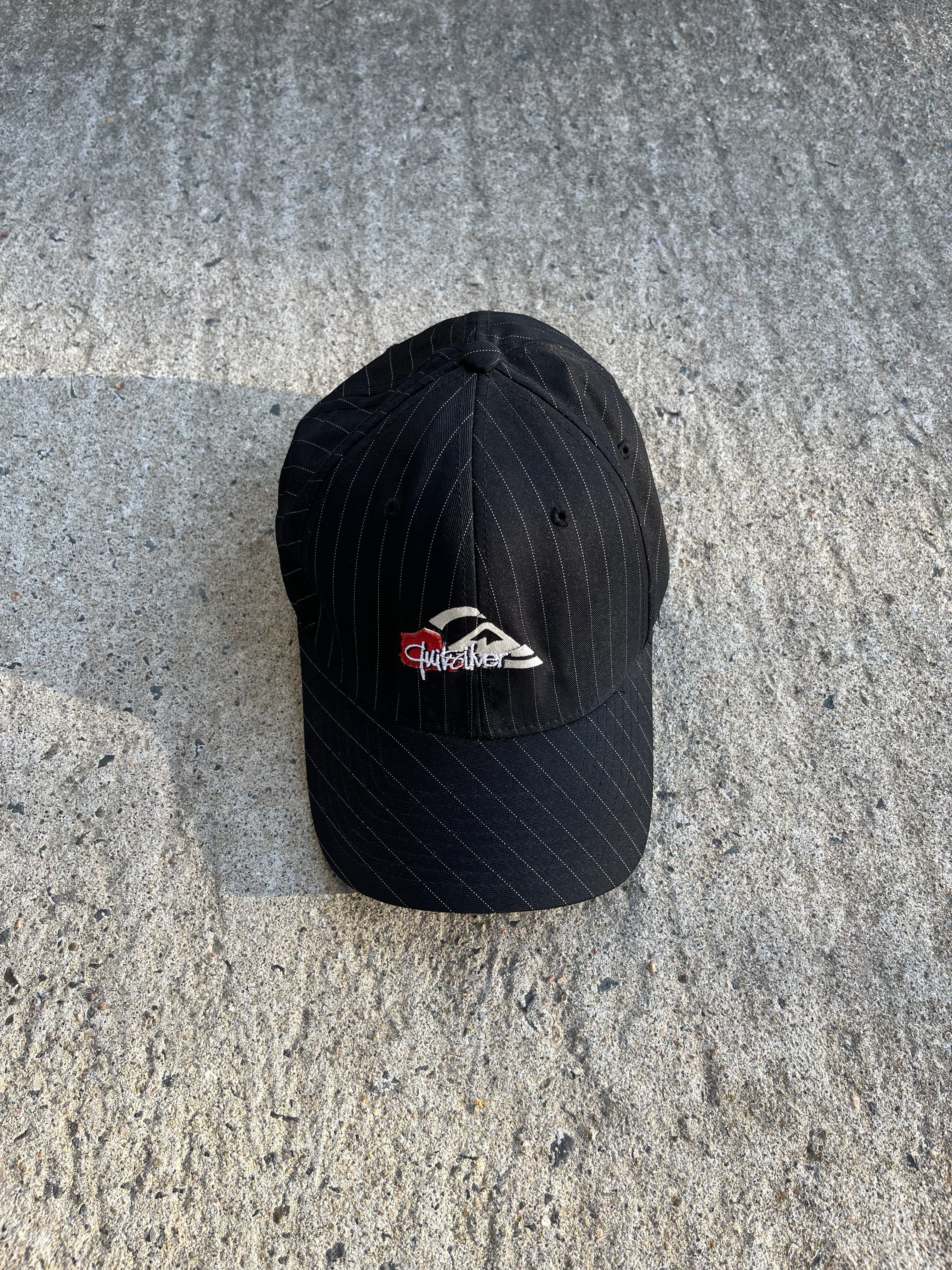 Vintage Y2K Black Striped Quiksilver Hat