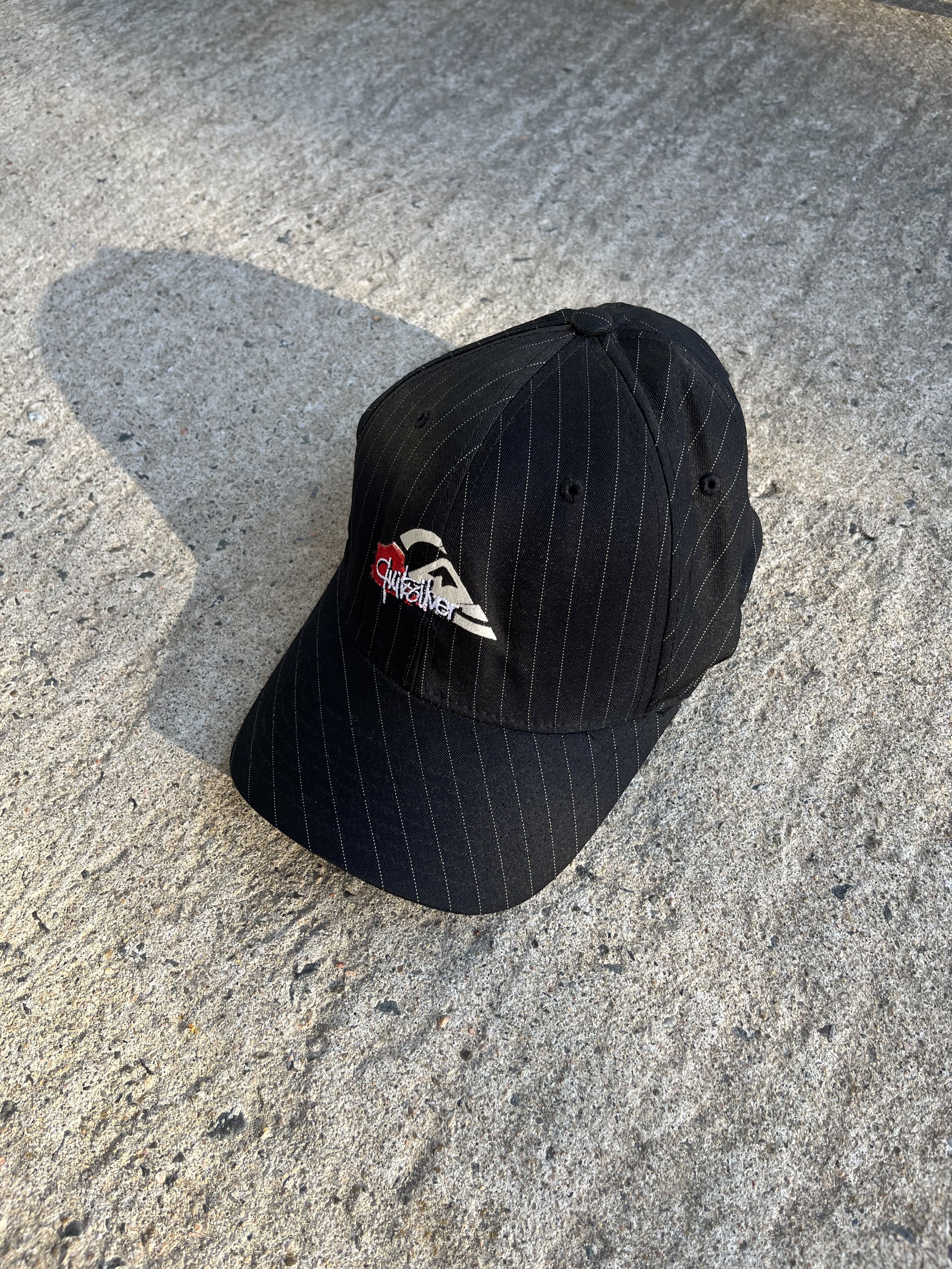 Vintage Y2K Black Striped Quiksilver Hat