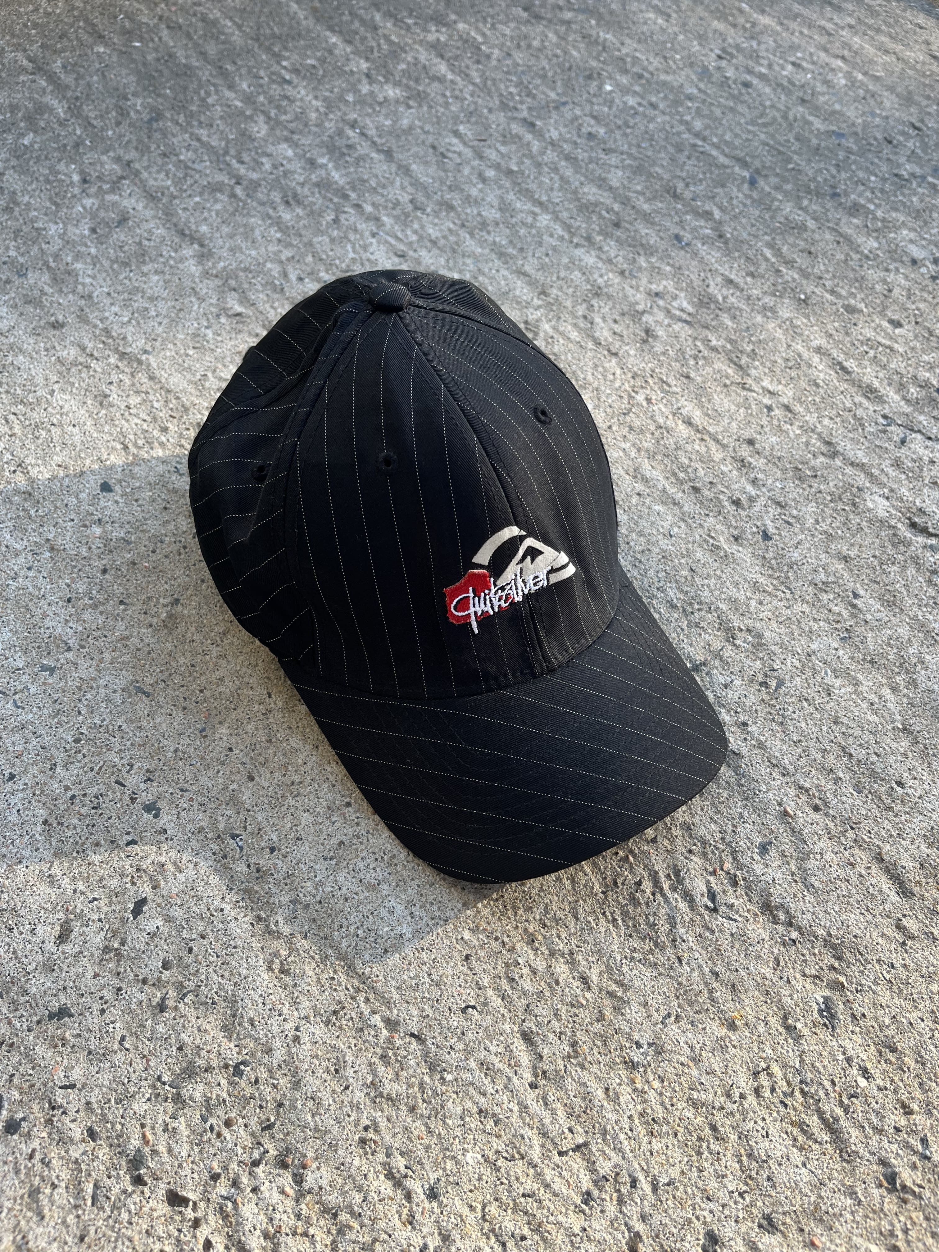 Vintage Y2K Black Striped Quiksilver Hat