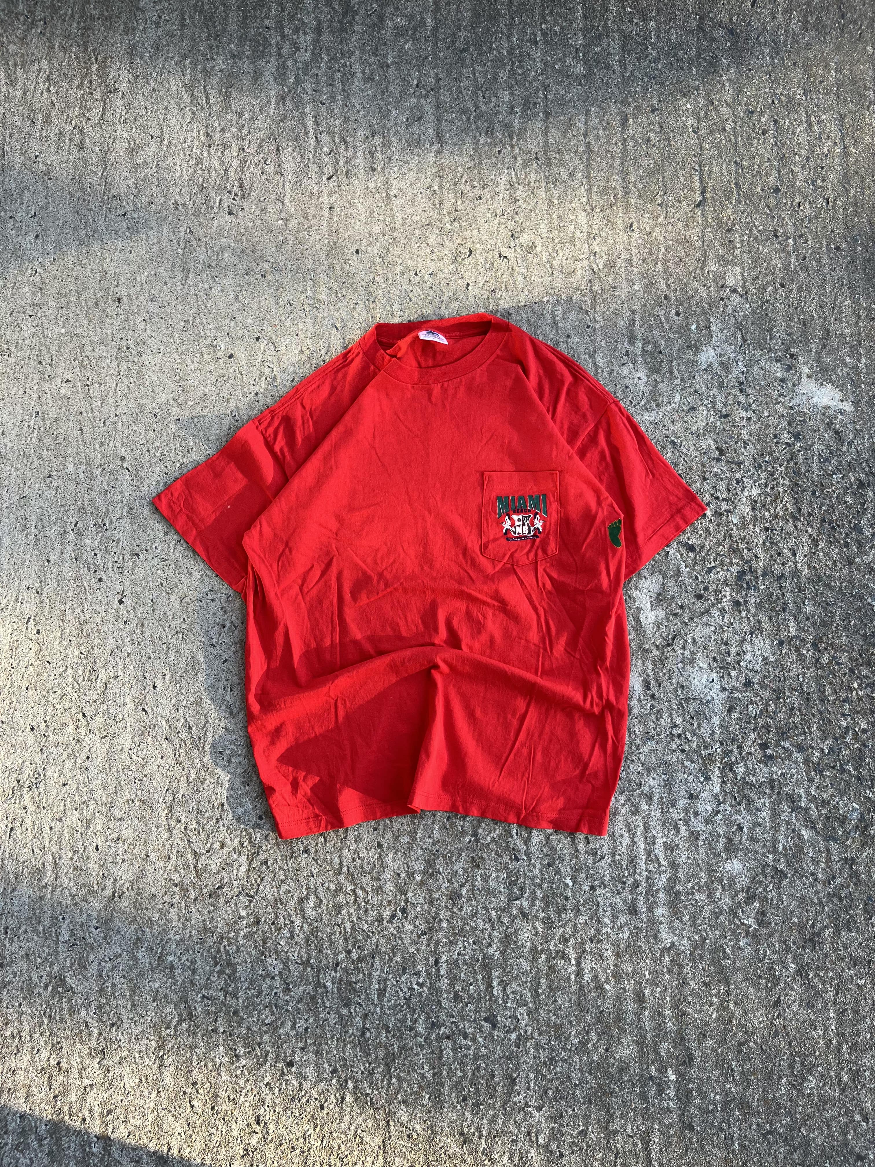 Vintage 90s Made In USA Miami Beach T-Shirt (XL)