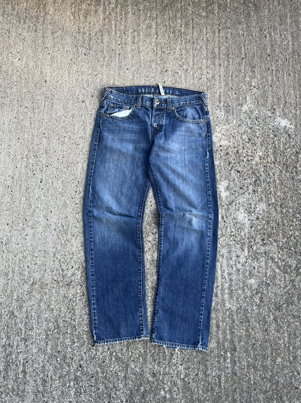 Vintage Y2K Grunge Baggy Guess Denim Jeans (W34)