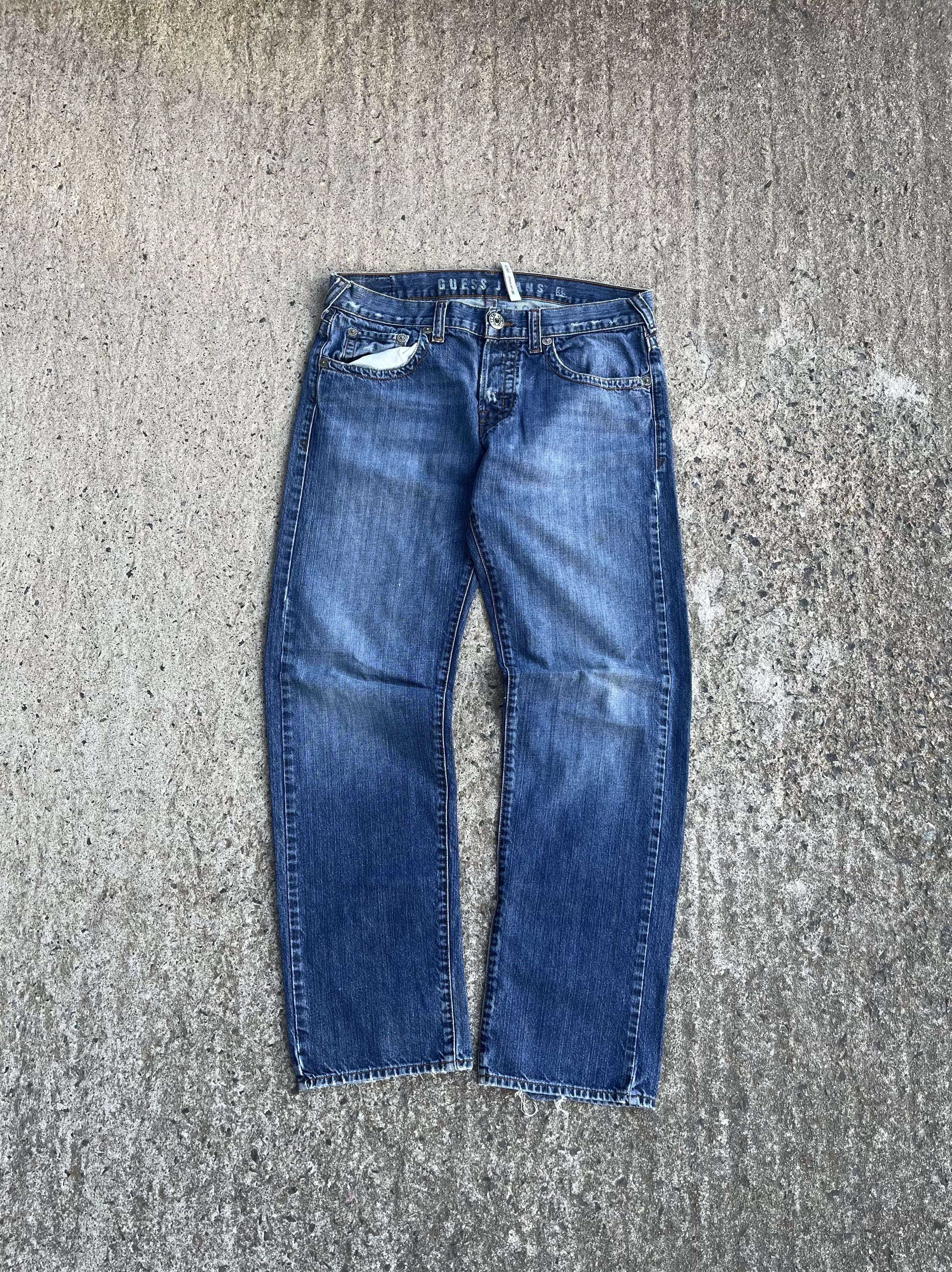 Vintage Y2K Grunge Baggy Guess Denim Jeans (W34)
