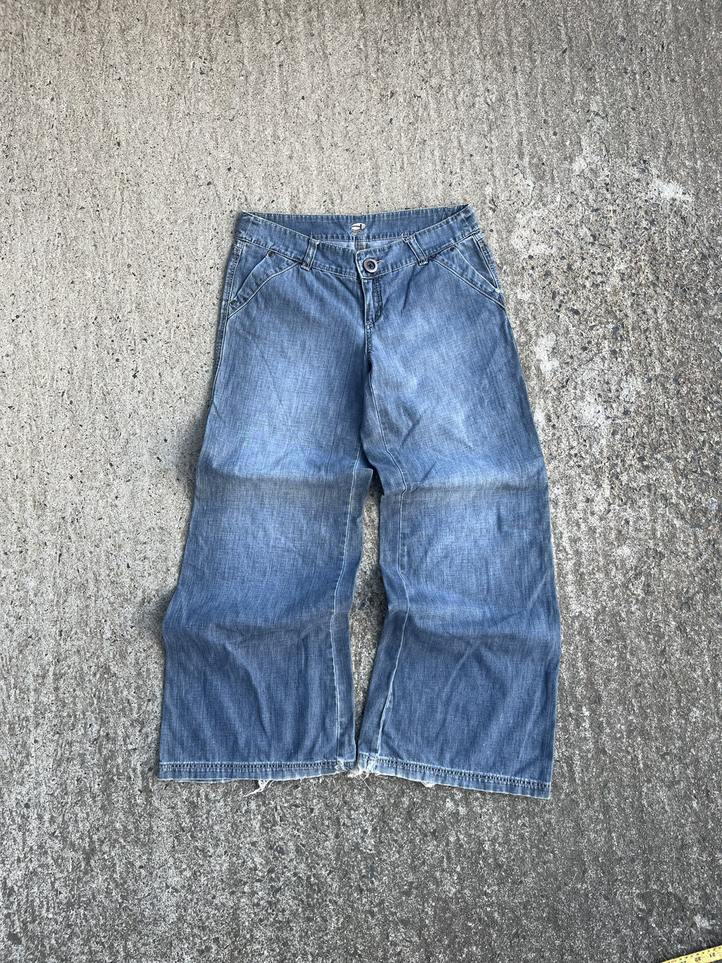Vintage Y2k D Denim Ultra Baggy Skatewear Pants (W31)