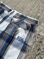 Vintage Y2K Grunge Checkered Billabong Baggy Shorts (W32)