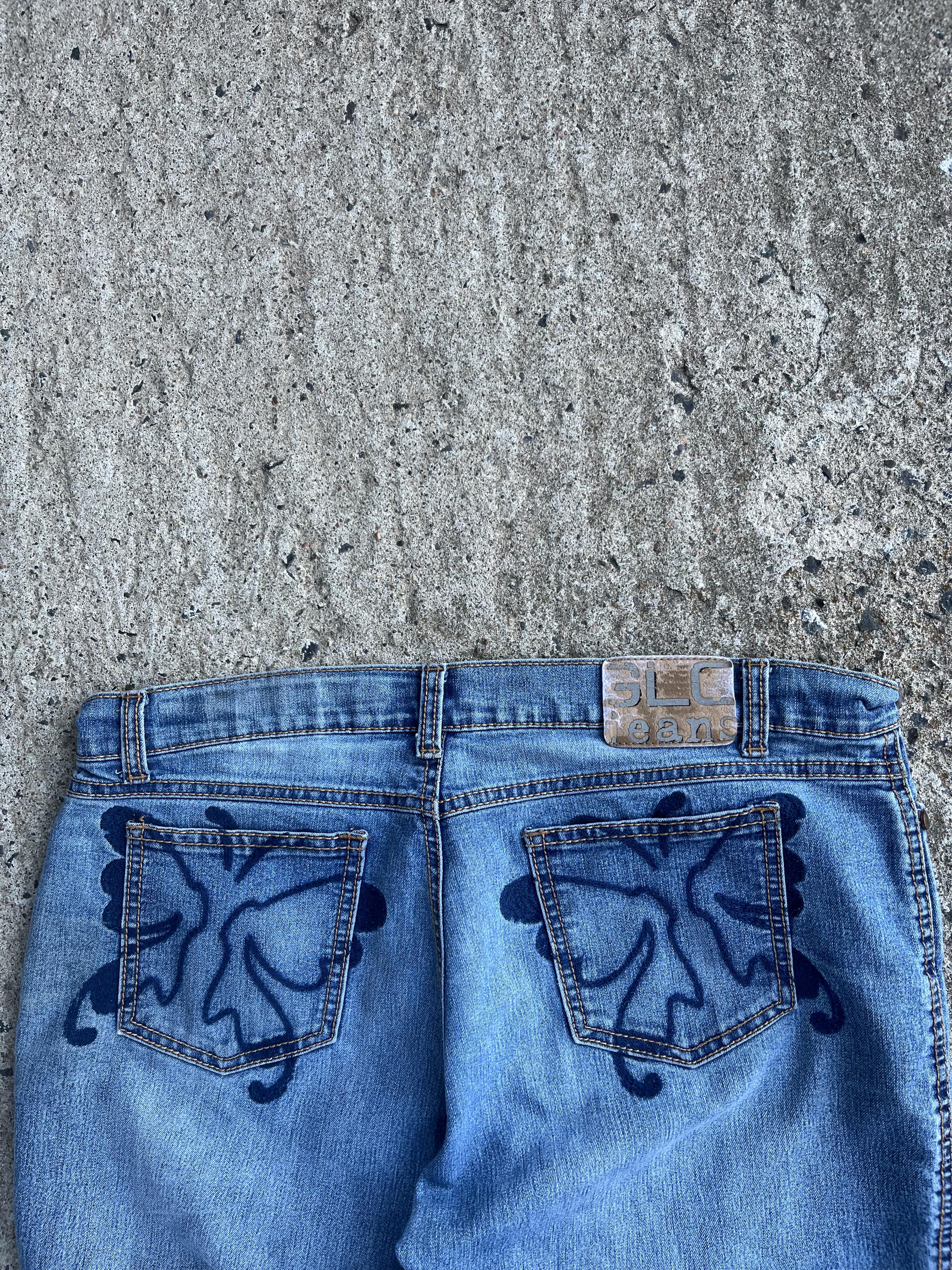 Vintage Y2K GLC Jeans Rose Graphic Baggy Jorts (12)