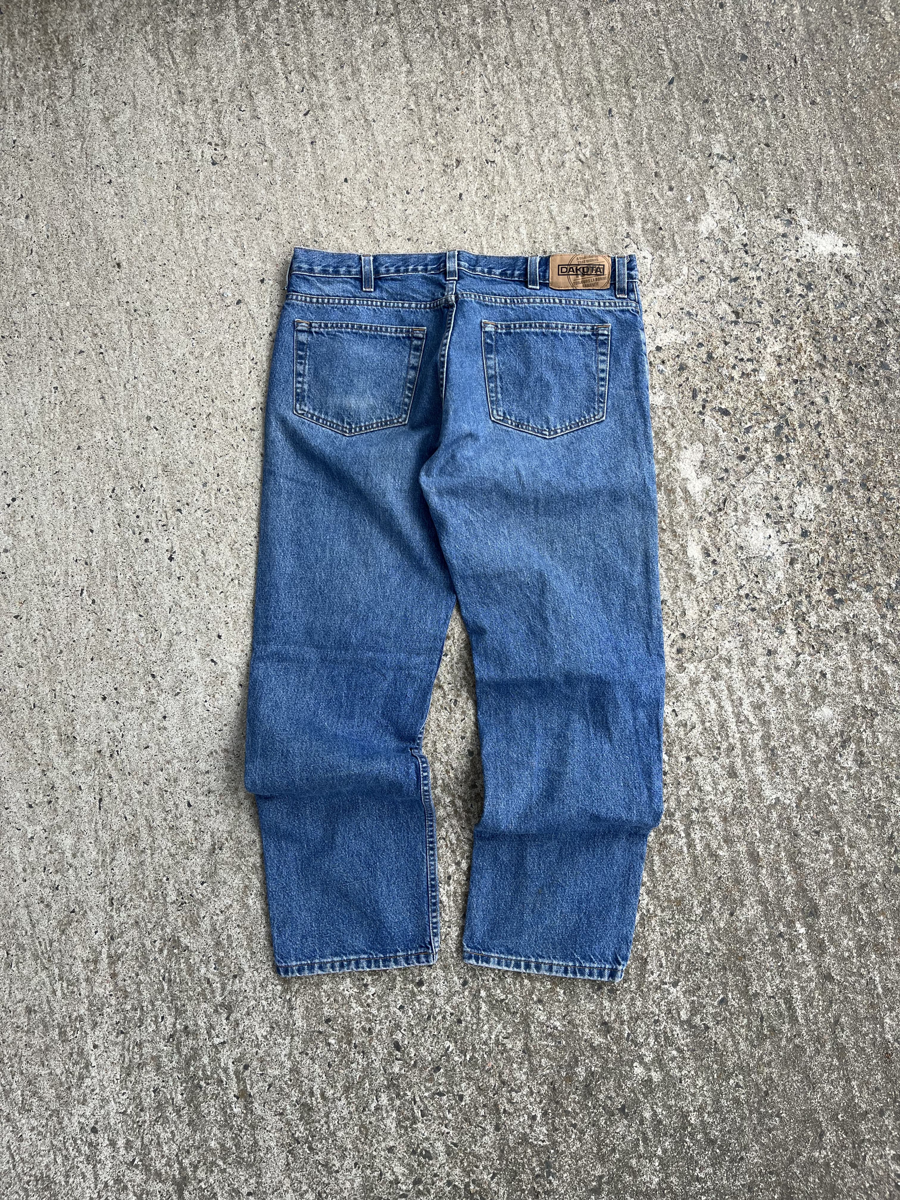 Vintage Y2K Baggy Faded Dakota Denim Jeans (W40)