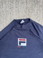 Vintage 90s Heavyweight Navy Fila Sports T-Shirt (XL)
