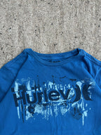 Vintage Y2K Blue Hurley Glitch Tee Shirt (S)
