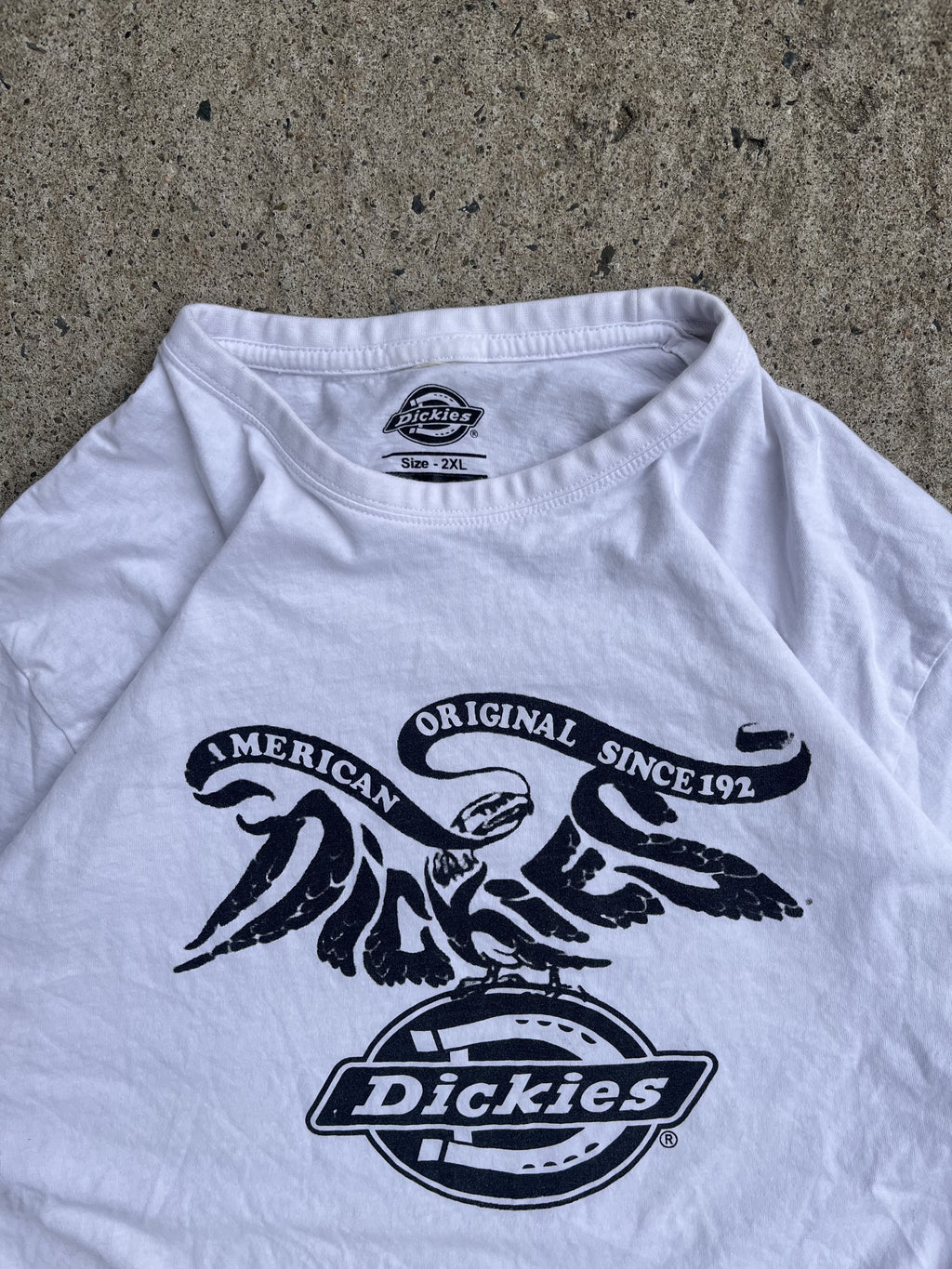 Vintage Y2K White Dickies Grunge Tee Shirt (XL)