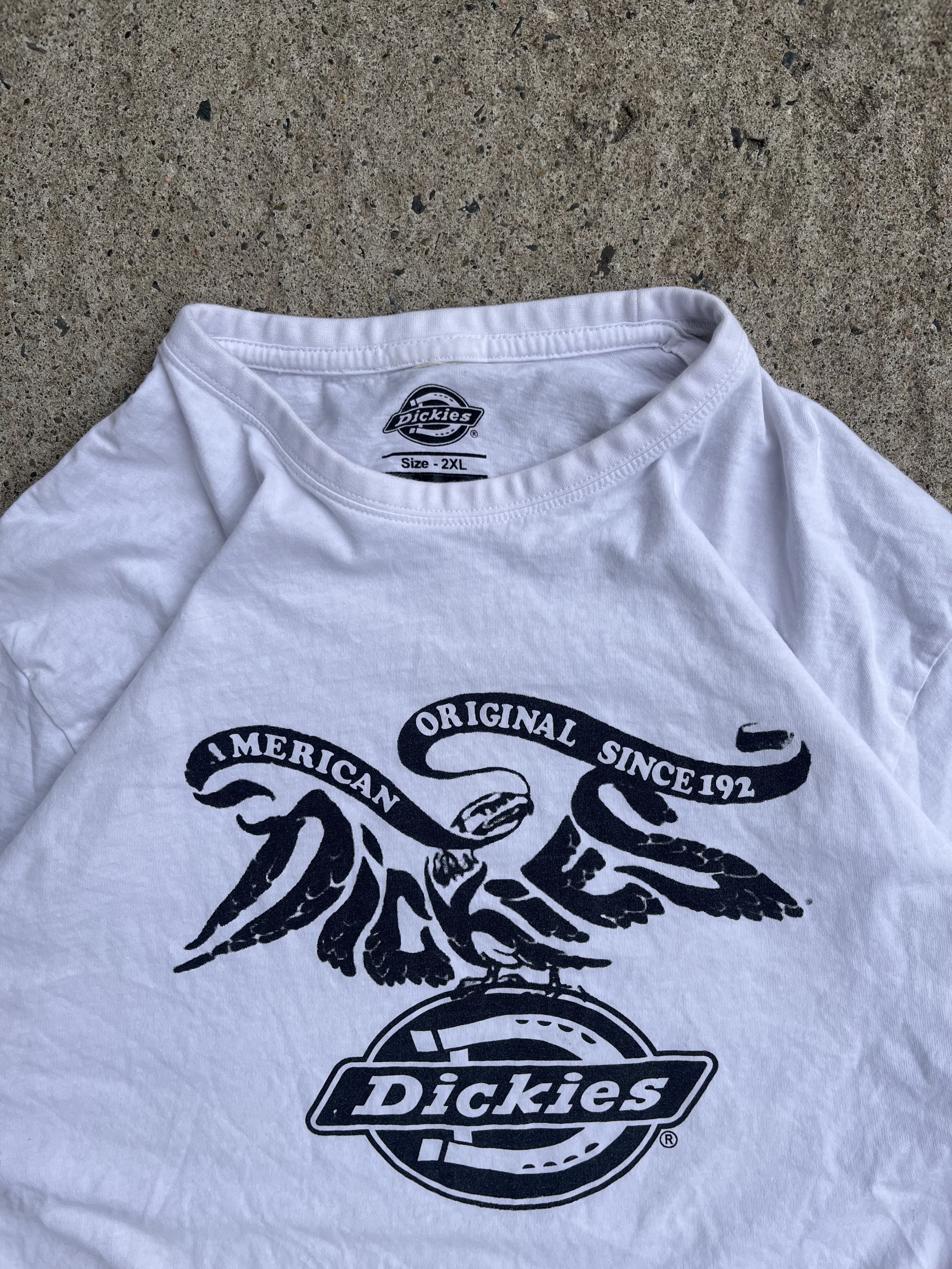 Vintage Y2K White Dickies Grunge Tee Shirt (XL)