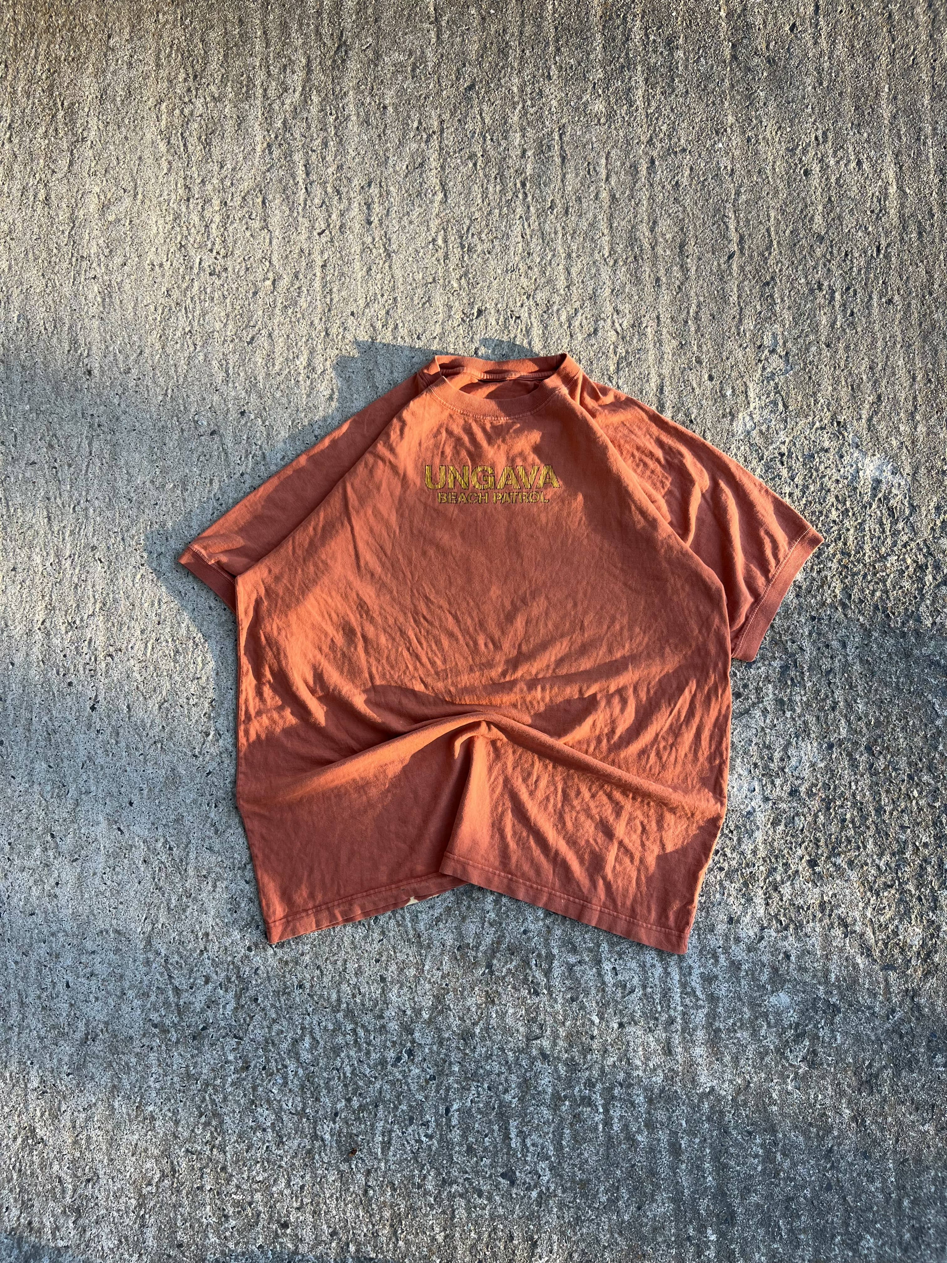 Vintage Y2K Orange Ungava Racing Heavyweight Tee Shirt (XL)