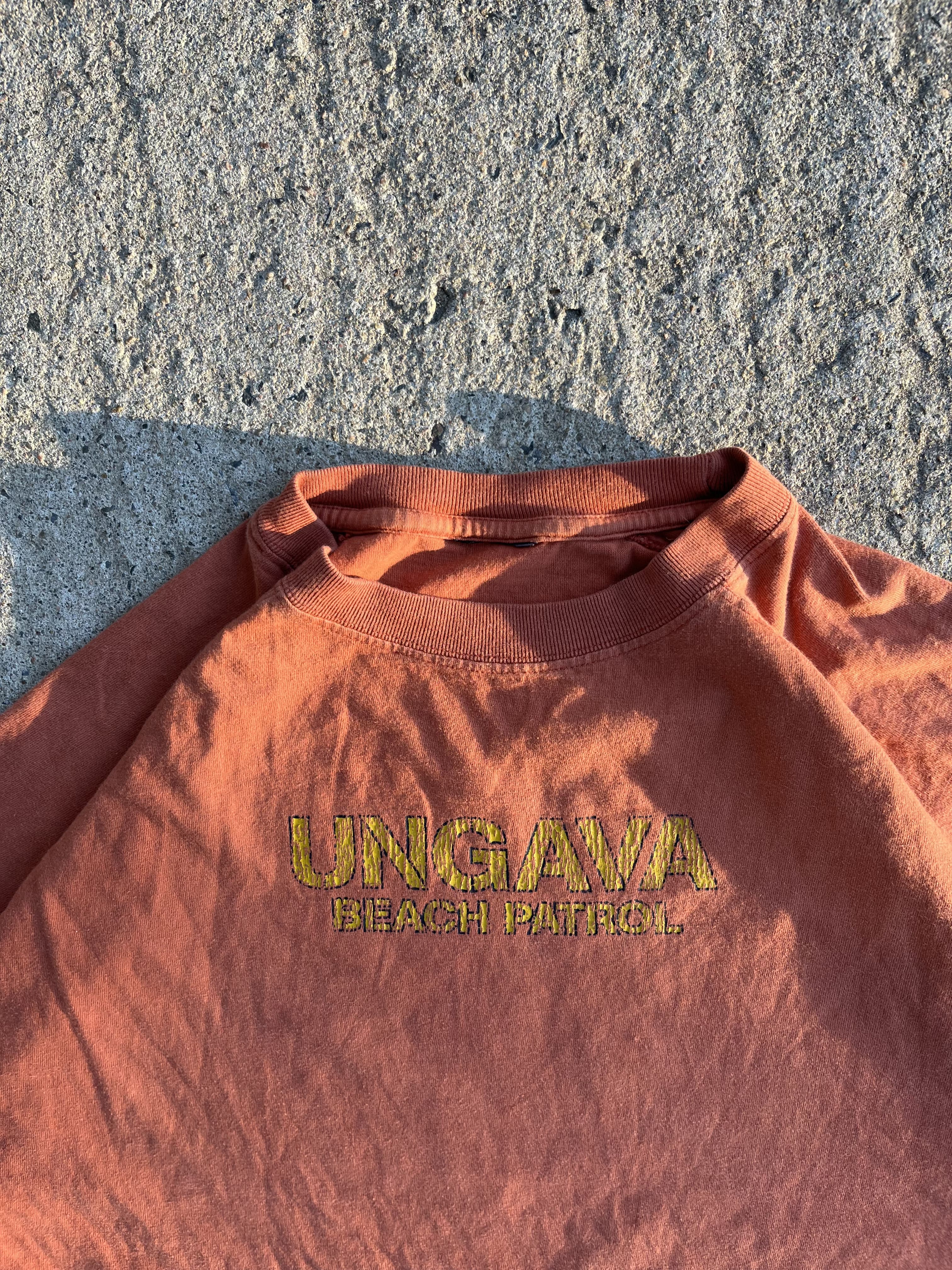 Vintage Y2K Orange Ungava Racing Heavyweight Tee Shirt (XL)