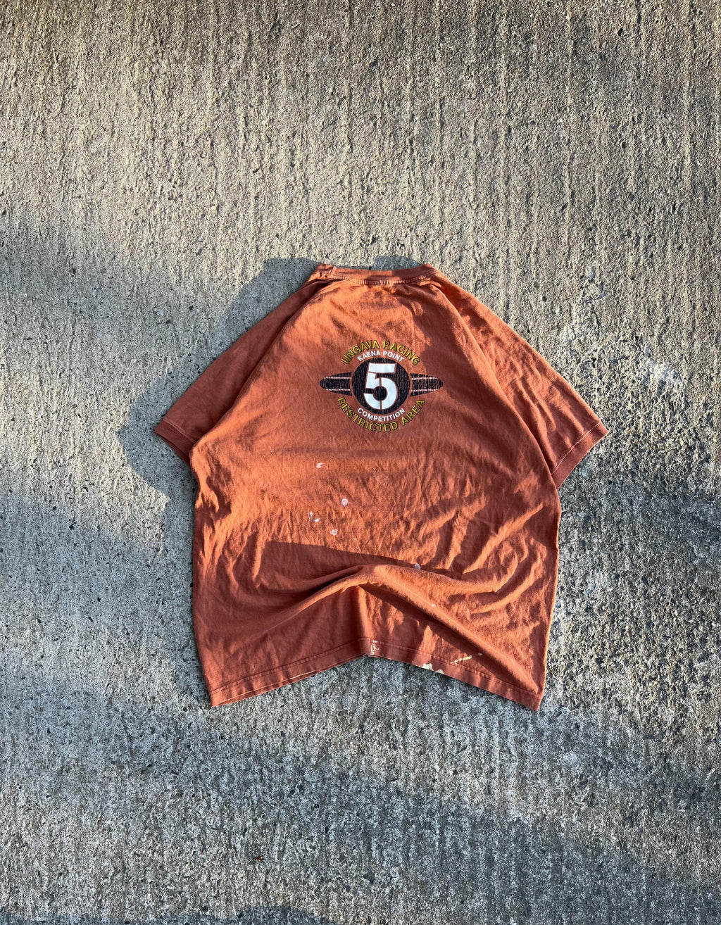 Vintage Y2K Orange Ungava Racing Heavyweight Tee Shirt (XL)