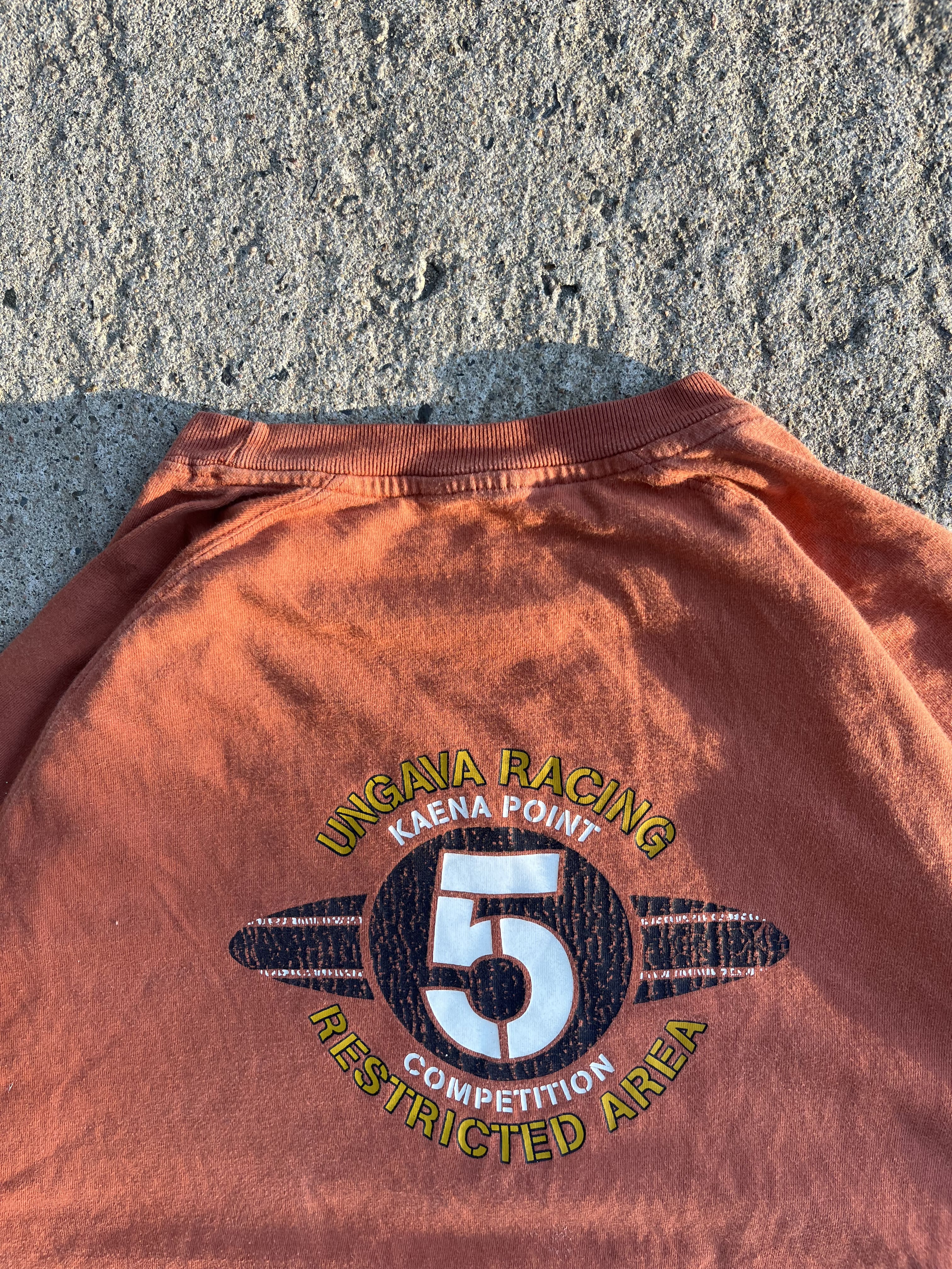 Vintage Y2K Orange Ungava Racing Heavyweight Tee Shirt (XL)