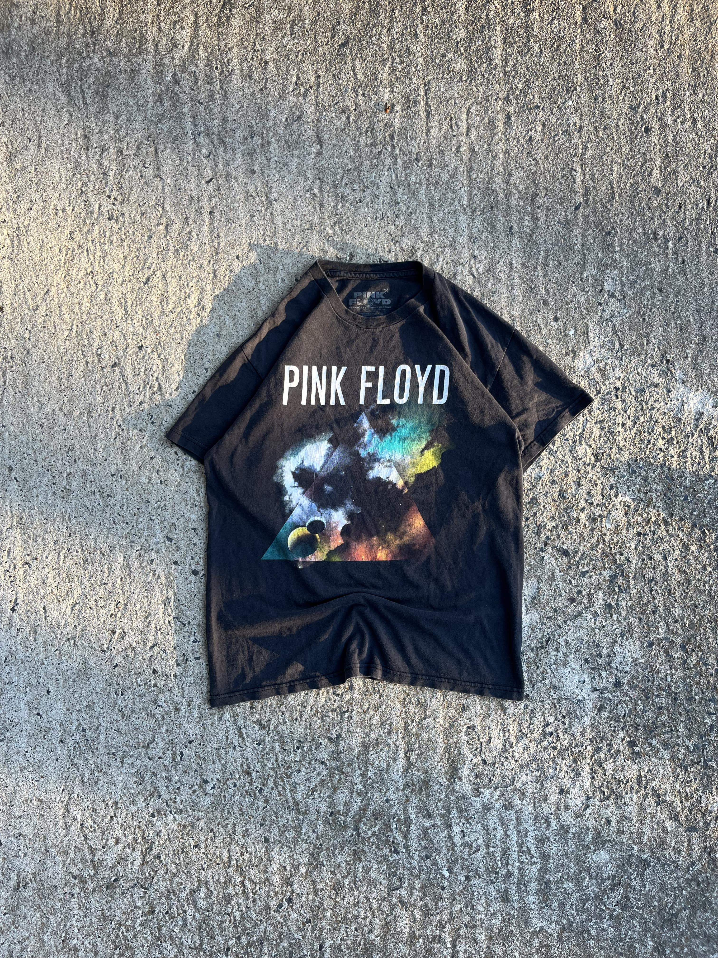 Vintage Y2K Black Pink Floyd Band Graphic T-Shirt (M)