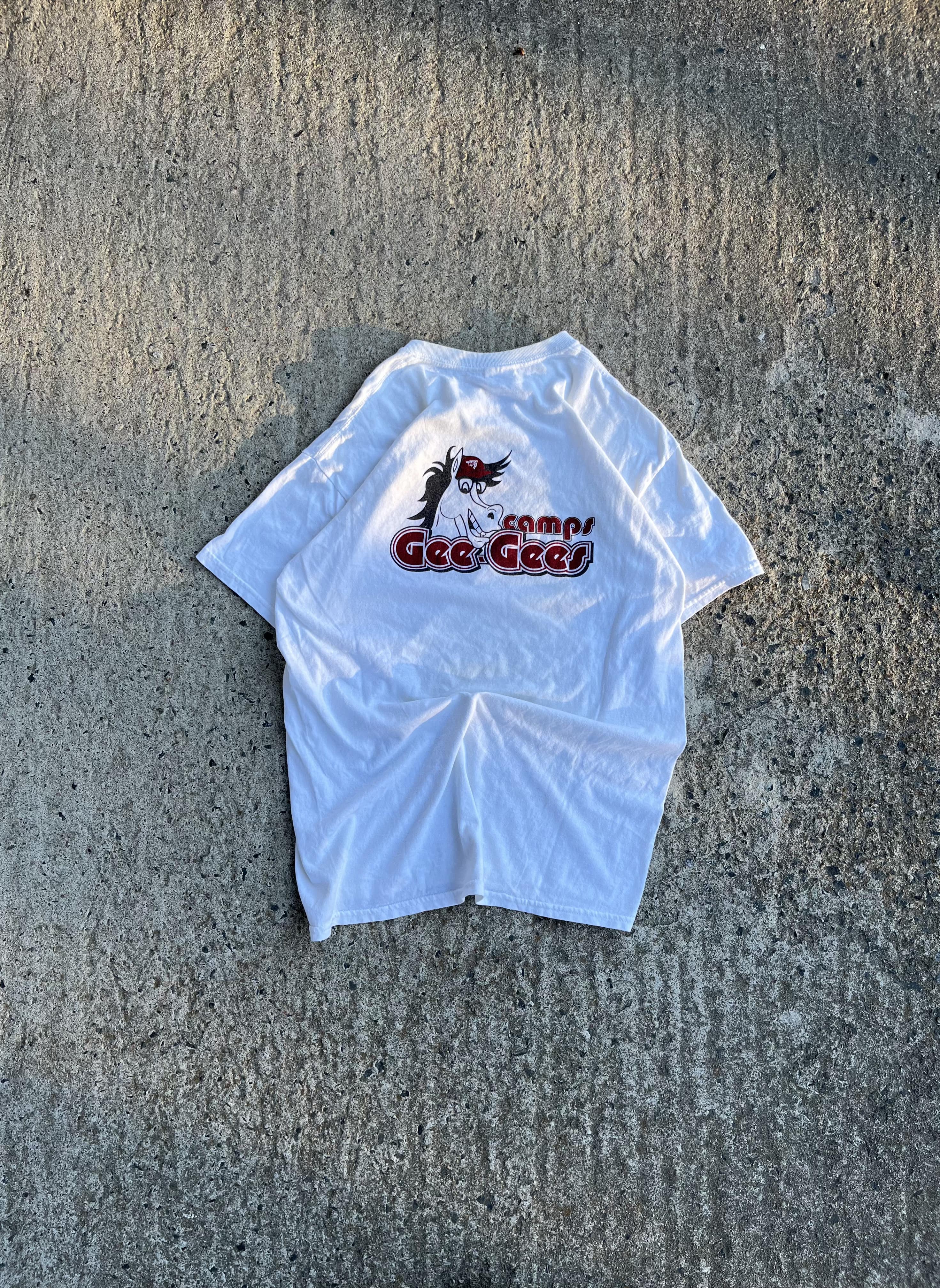 Vintage Y2K White Ottawa University Tee Shirt (M)