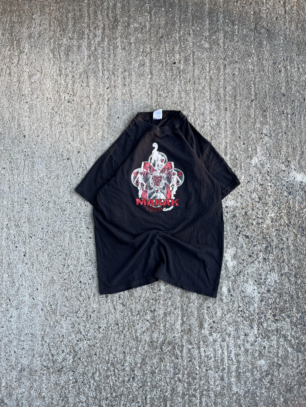 Vintage Y2K Black Makkak Five Graphic T-Shirt (M)