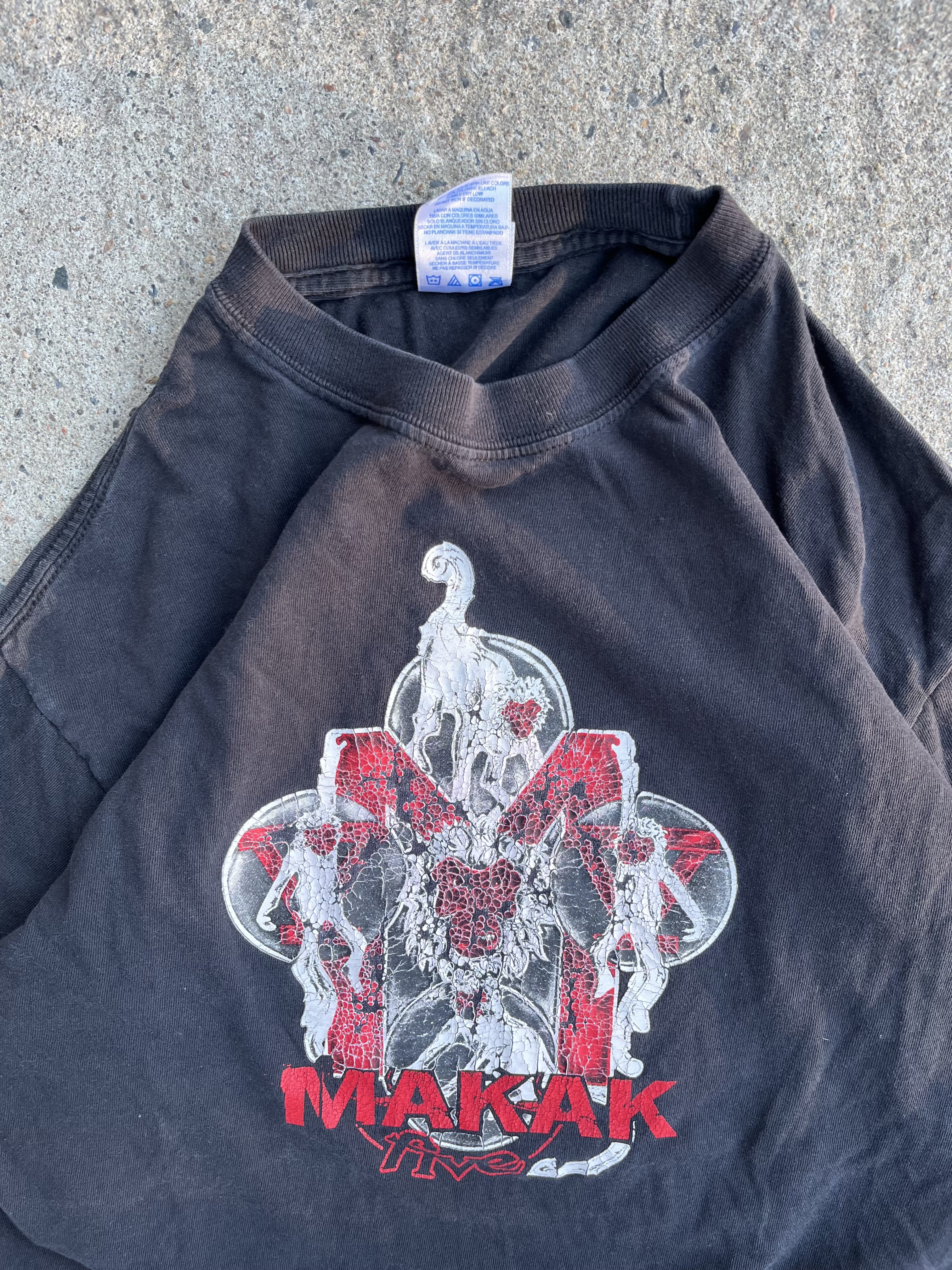 Vintage Y2K Black Makkak Five Graphic T-Shirt (M)