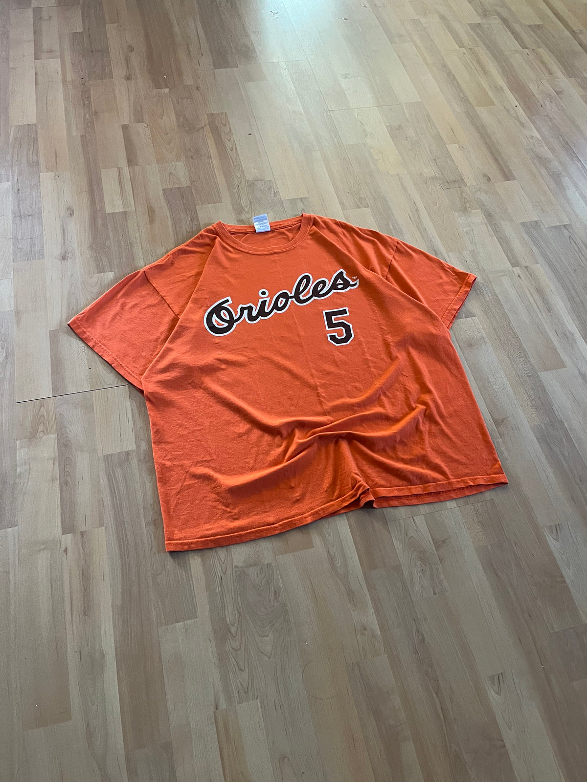 00s Orange Baltimore Orioles Brooks Robinson Retro Graphic T-Shirt (XL)