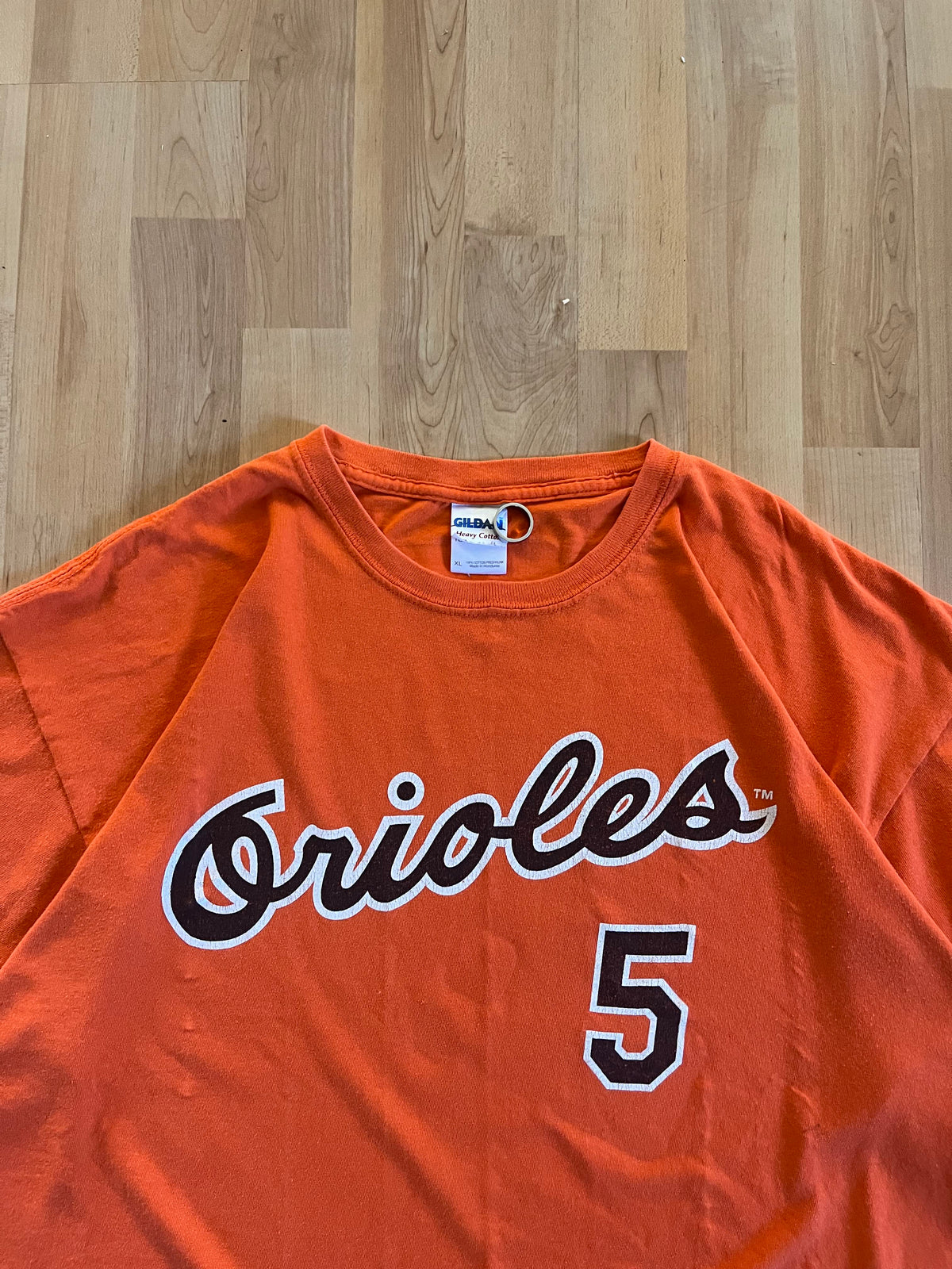 00s Orange Baltimore Orioles Brooks Robinson Retro Graphic T-Shirt (XL)