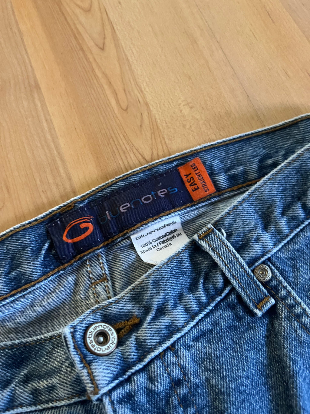00s Blue Faded Bluenotes Baggy Denim Jeans (W36)
