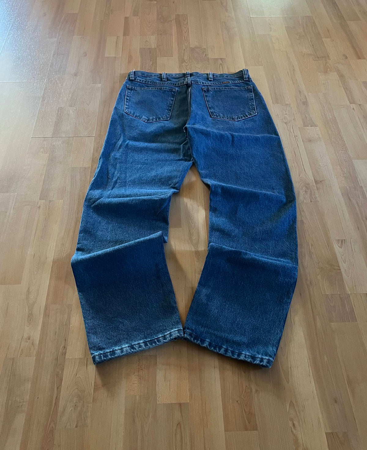00s Blue Faded Rustler Baggy Denim Jeans (W34)