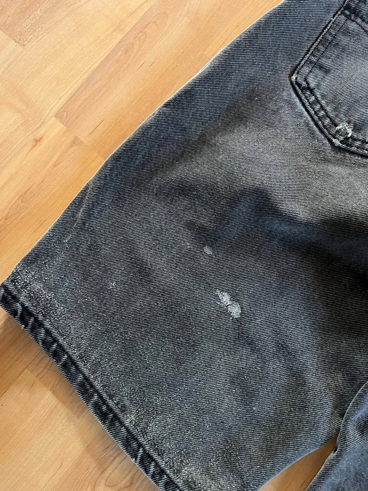 Y2K Black Faded Levi's Black Tab Baggy Jorts (W32)